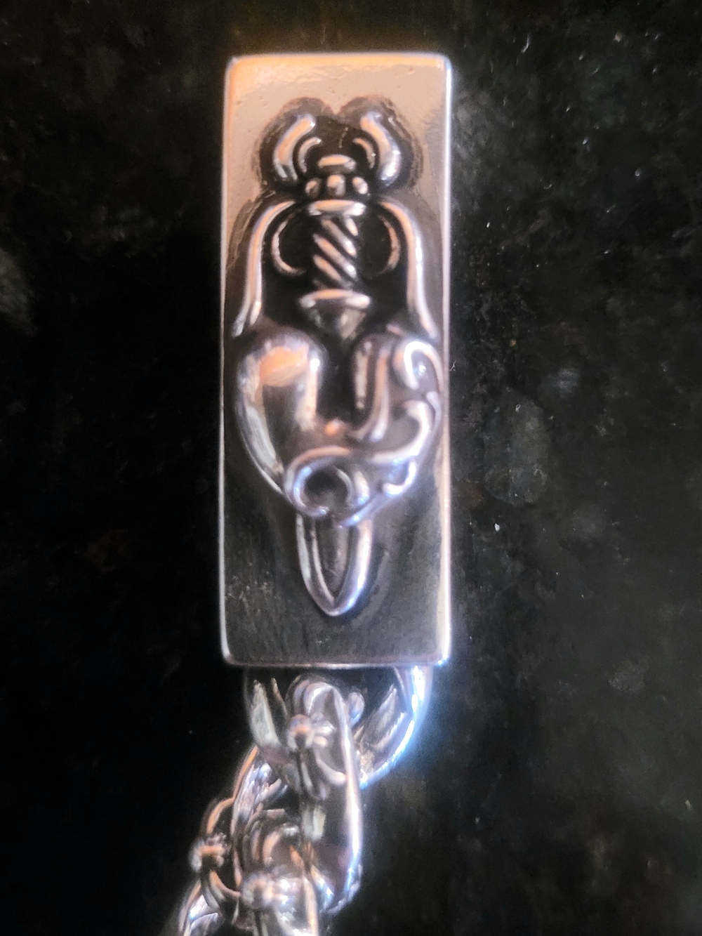 Chrome Hearts Style Heavy Silver Bracelet - Picture 3 of 5